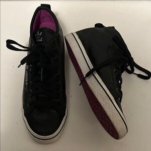 Adidas Women's Black and Purple Sneakers